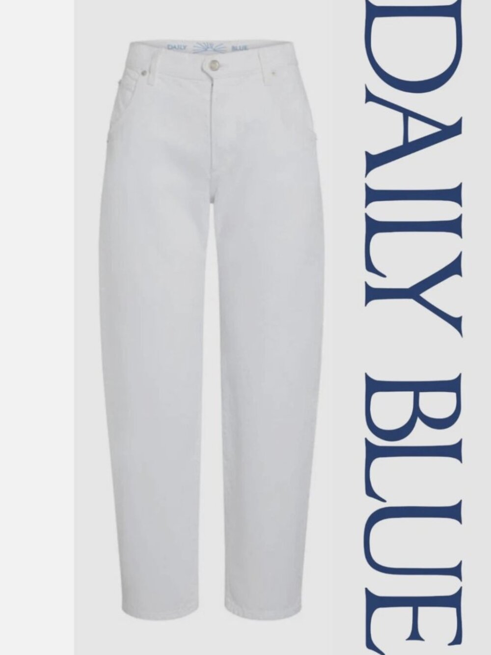 Daily Blue Womens Mantra Wide Barrel Leg Jeans Sirocco White 100% Cotton Size 29